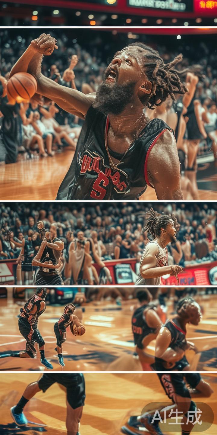 他对篮球那份真正的热爱，在比赛中表现得淋漓尽致。无