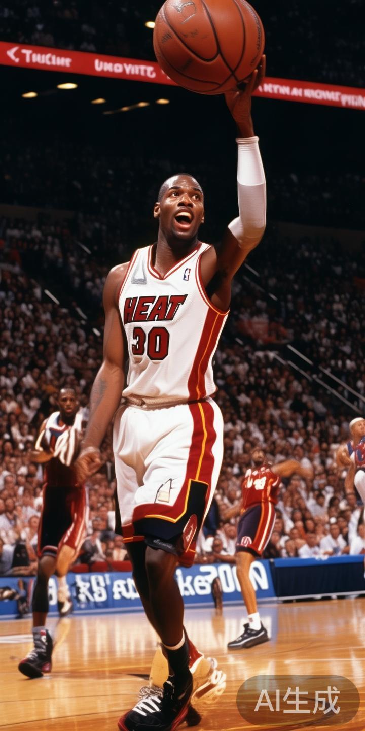 韦德自职业生涯起就展现出极强的得分能力和全面的技术